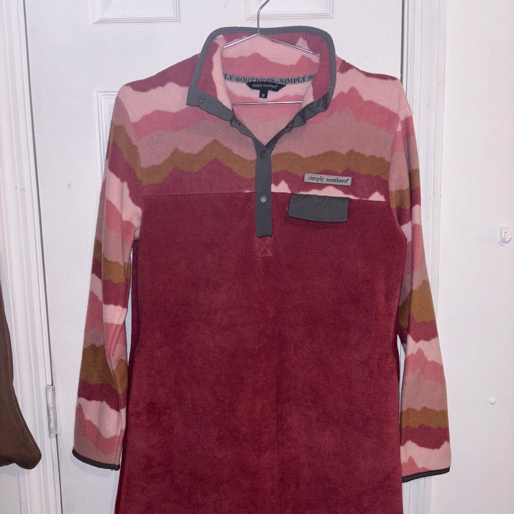 Simply Southern Fleece Long Sleeve Dress size Medium